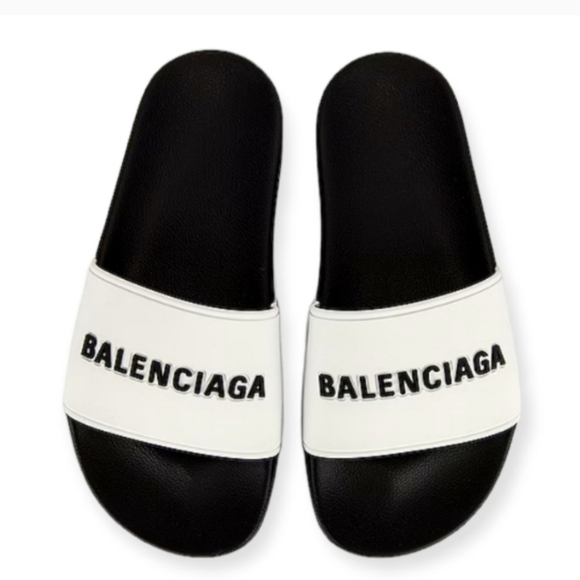 Balenciaga Shoes - 😍Balenciaga! Pool Slides white and black Size 9